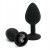 Adora Black Jewel Silicone Butt Plug - Black - Large $21.99